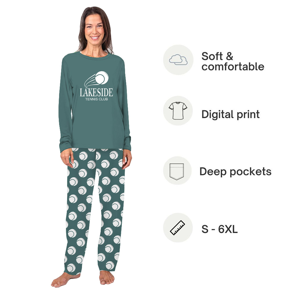 Personalized Tennis Team Name And Logo Matching PJs Personalized Tennis Team Name And Logo Matching PJs