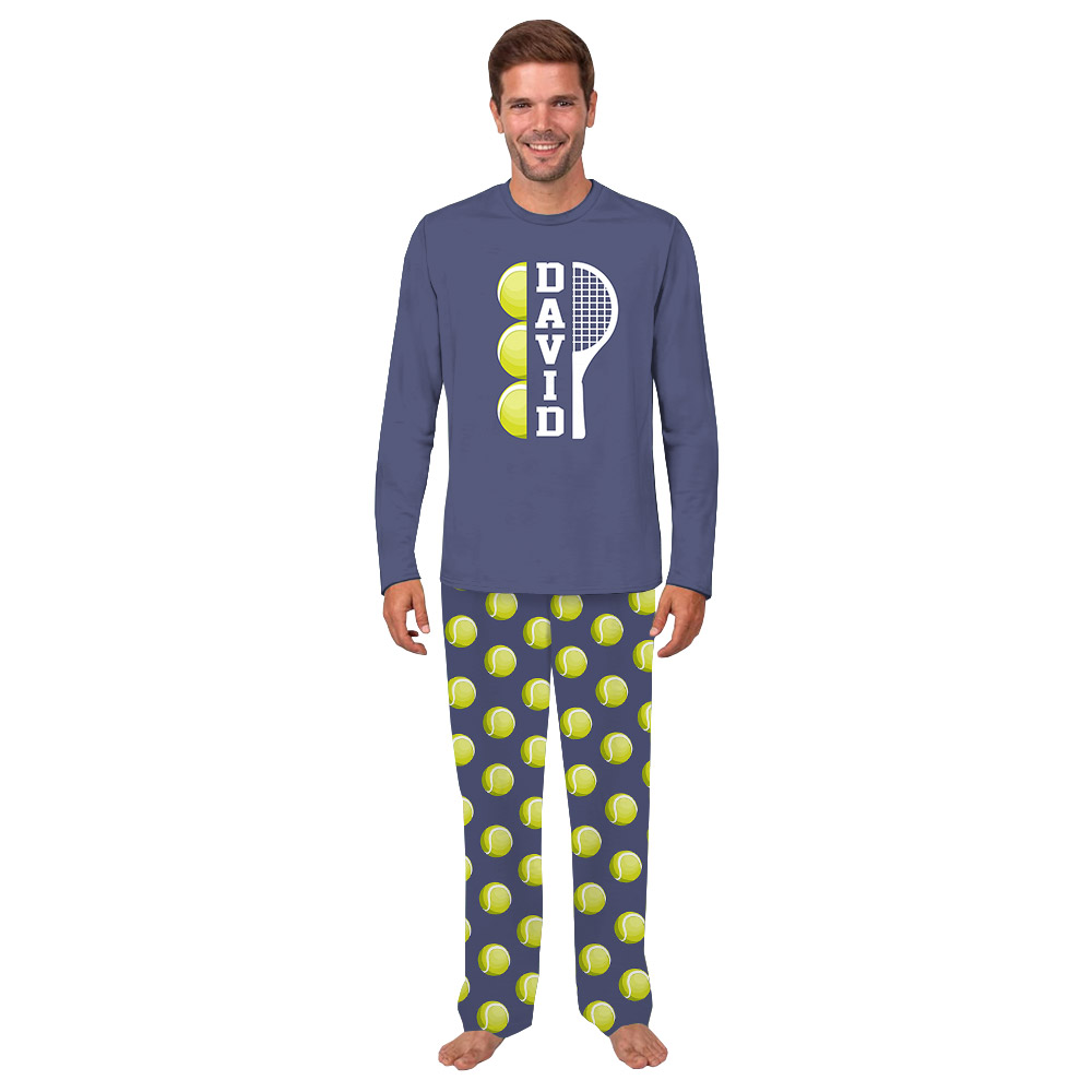 Tennis Ball PJs For Adults And Kids With Your Name Tennis Ball PJs For Adults And Kids With Your Name