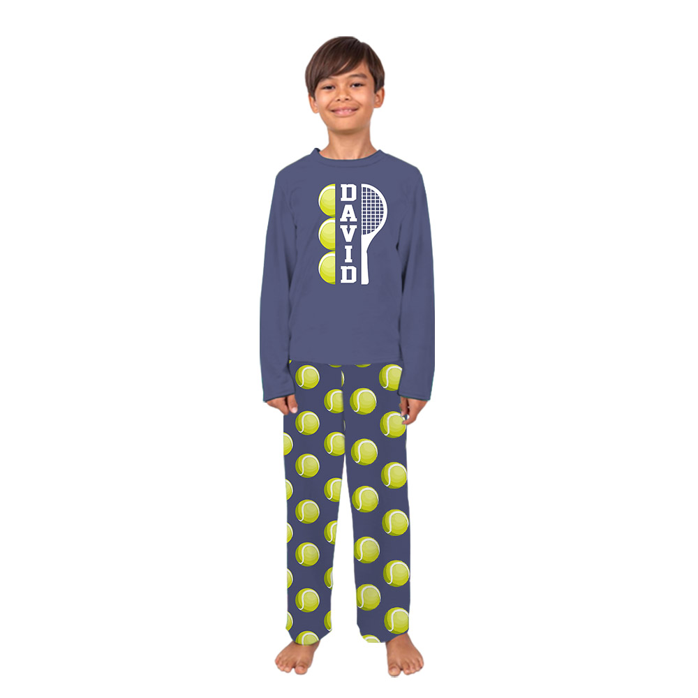 Tennis Ball PJs For Adults And Kids With Your Name Tennis Ball PJs For Adults And Kids With Your Name