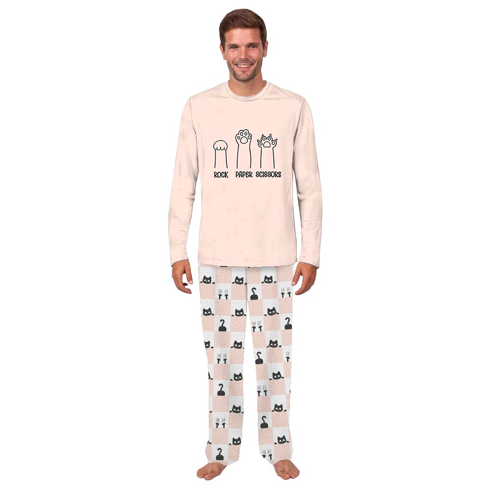Funny Cat Family Pajama Sets Saying Rock Paper Scissors Funny Cat Family Pajama Sets Saying Rock Paper Scissors
