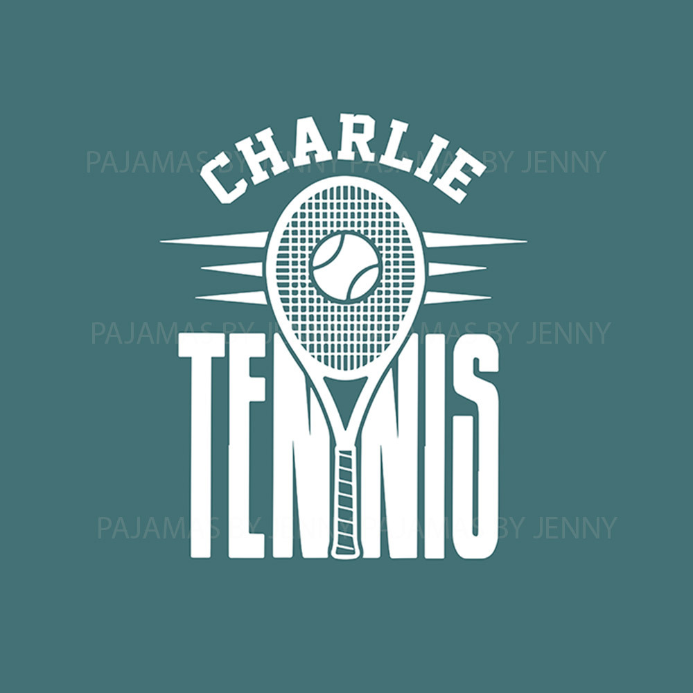 Matching Tennis Themed Pajama Sets Custom Your Name Matching Tennis Themed Pajama Sets Custom Your Name
