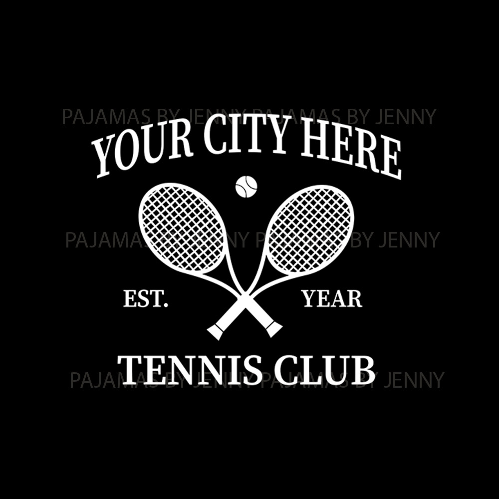Personalized Name &amp; Year Tennis Club Pajamas