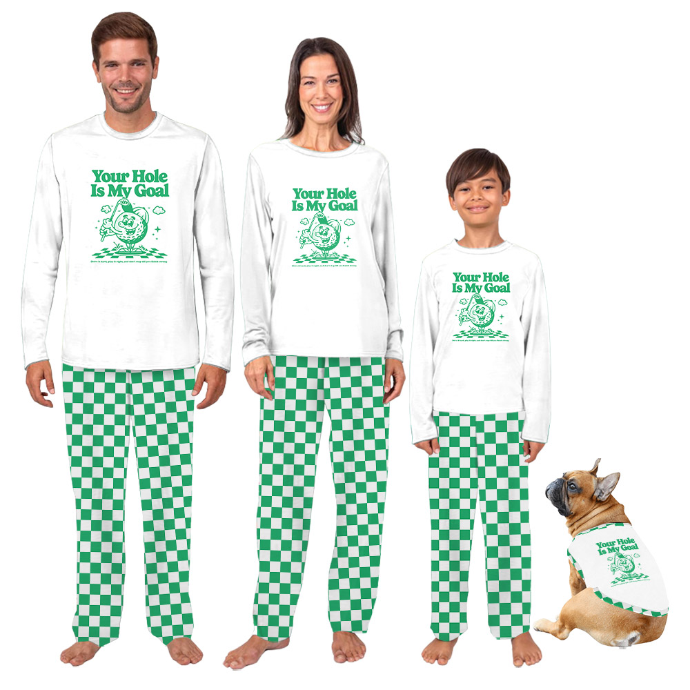 Funny Saying Plaid Pajamas For Golf Players