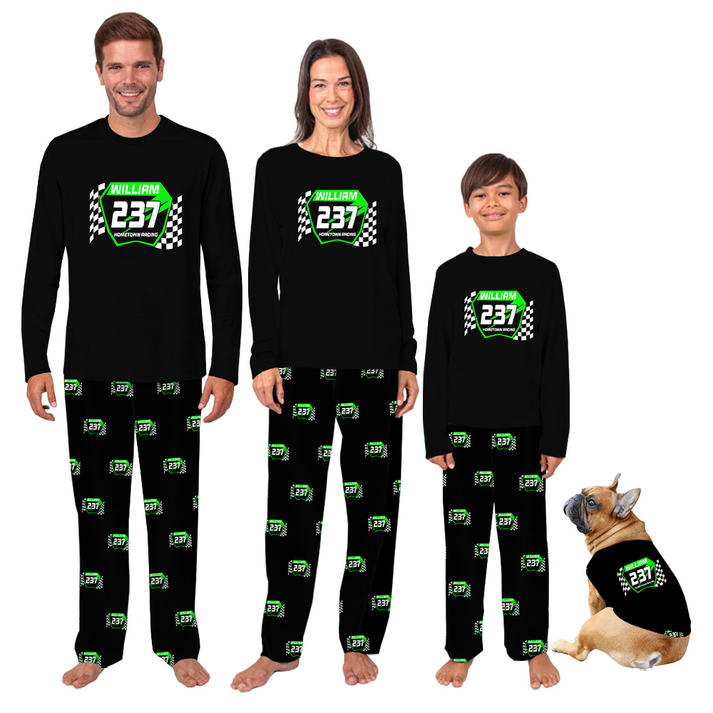 Custom Plate Color Motocross Pajamas With Your Name And Number