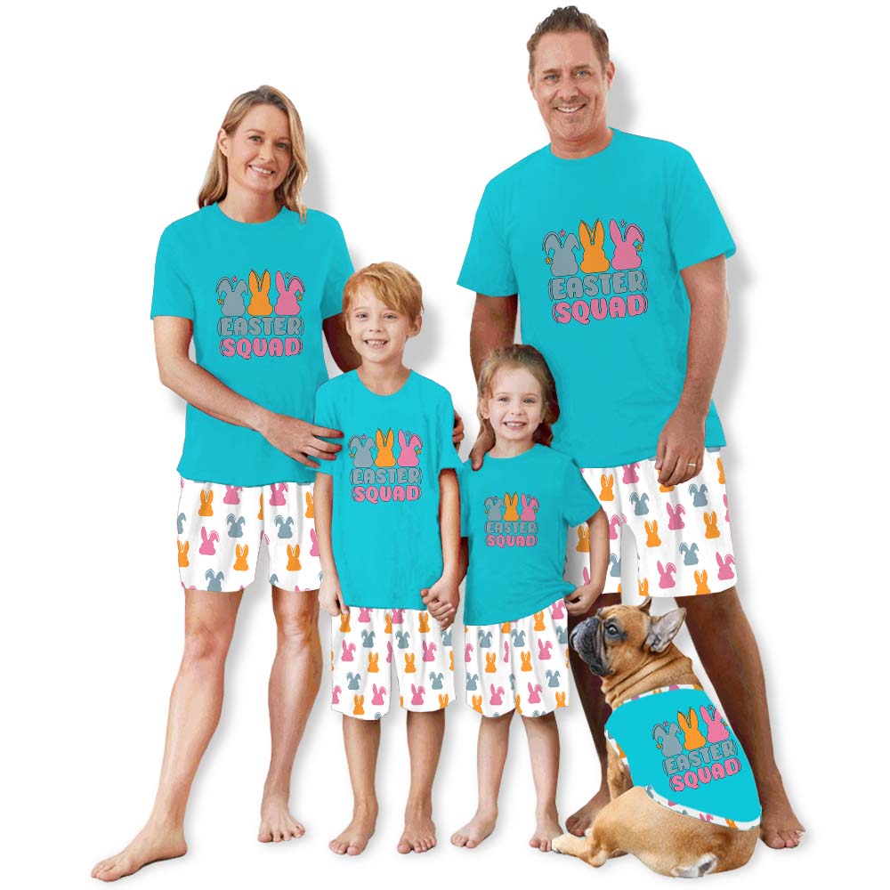 Cute Easter Squad Pajama Shorts Set Cute Easter Squad Pajama Shorts Set