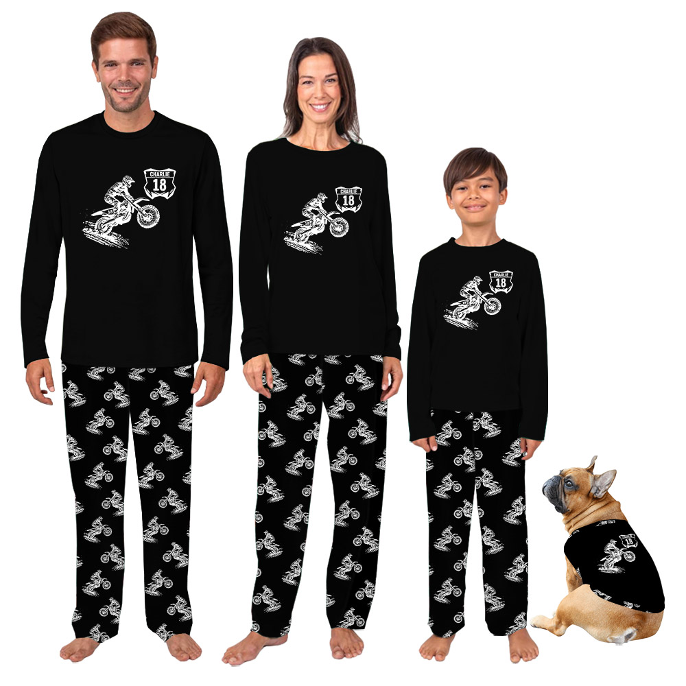 Custom Motocross Dirt Bike PJs With Rider Name And Number Custom Motocross Dirt Bike PJs With Rider Name And Number