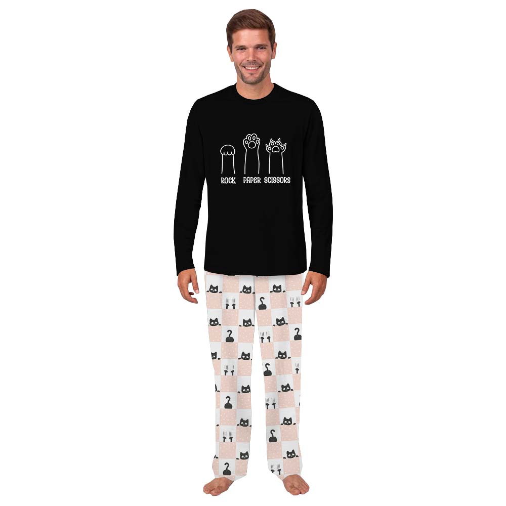 Funny Rock Paper Scissors Cat Pajamas For Owners And Dogs Funny Rock Paper Scissors Cat Pajamas For Owners And Dogs