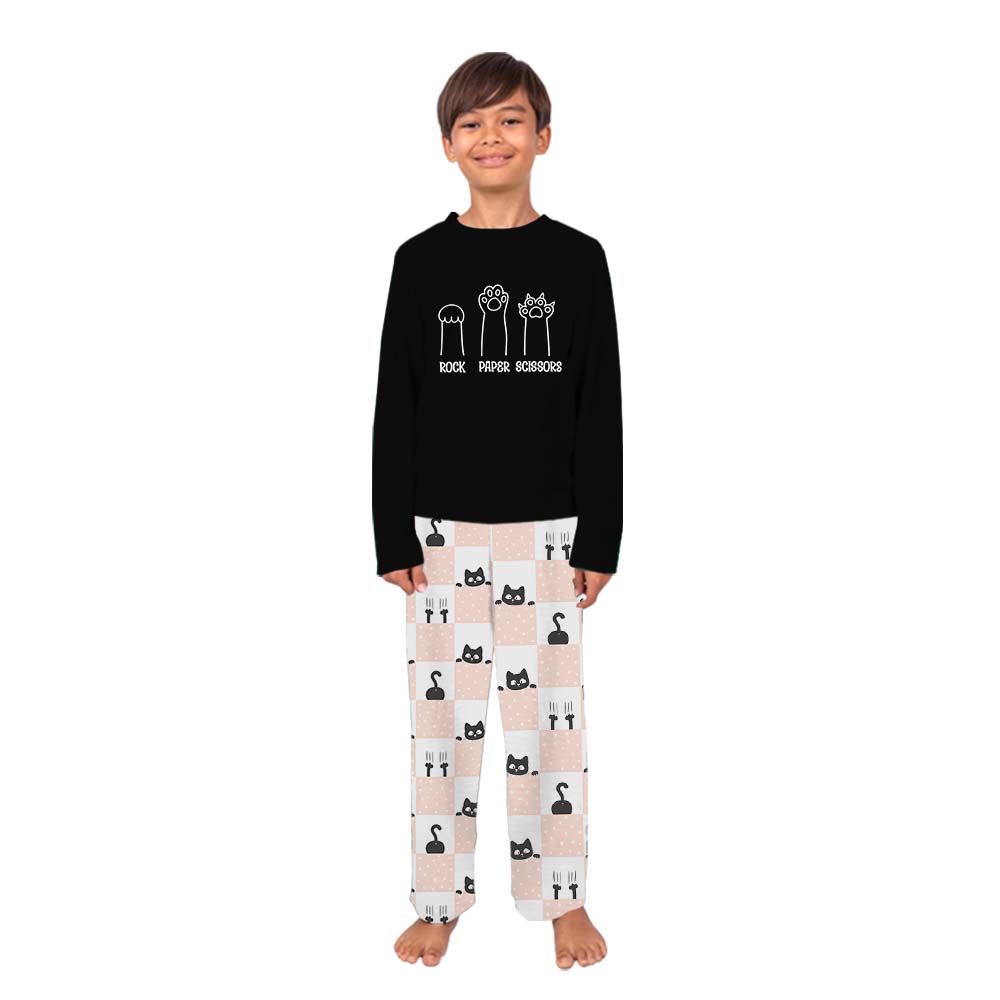 Funny Rock Paper Scissors Cat Pajamas For Owners And Dogs Funny Rock Paper Scissors Cat Pajamas For Owners And Dogs