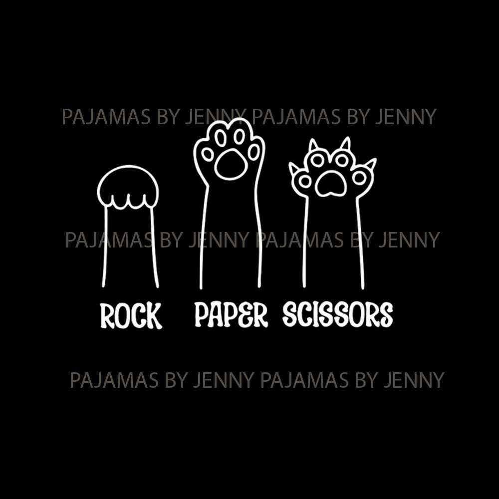 Funny Rock Paper Scissors Cat Pajamas For Owners And Dogs Funny Rock Paper Scissors Cat Pajamas For Owners And Dogs