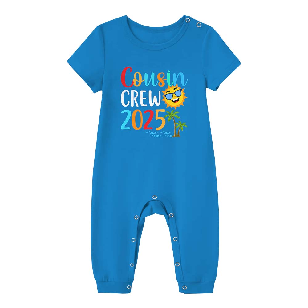 Cute Cousin Crew 2025 Summer Vacation Matching Tops And Shorts Cute Cousin Crew 2025 Summer Vacation Matching Tops And Shorts