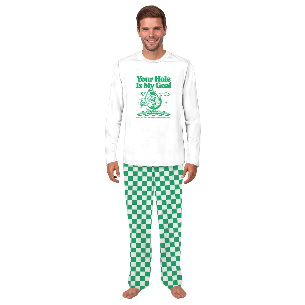 Funny Saying Plaid Pajamas For Golf Players