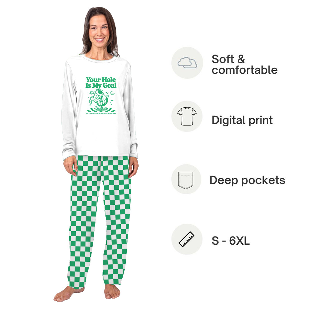 Funny Saying Plaid Pajamas For Golf Players
