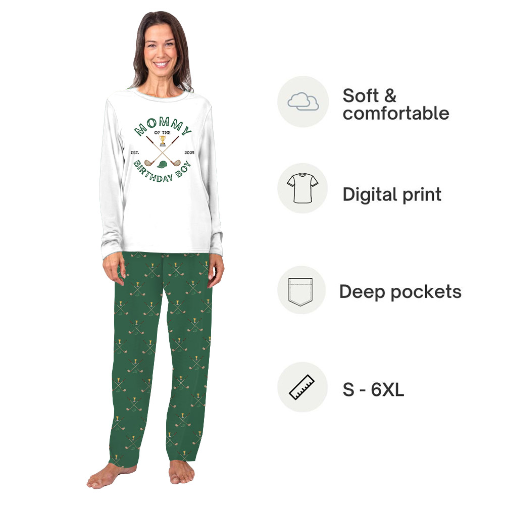 Personalized Golf Themed Birthday Family Pajamas