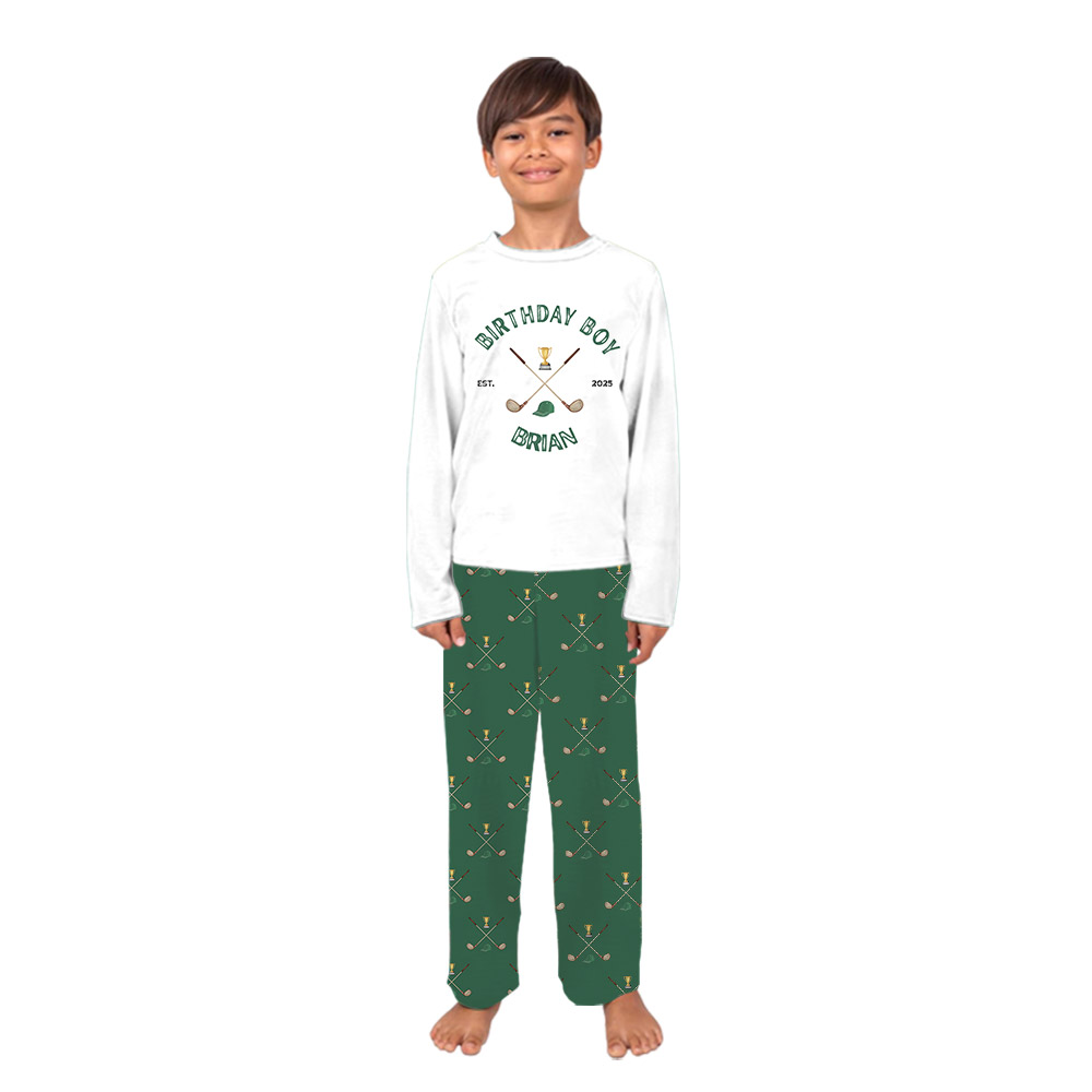 Personalized Golf Themed Birthday Family Pajamas