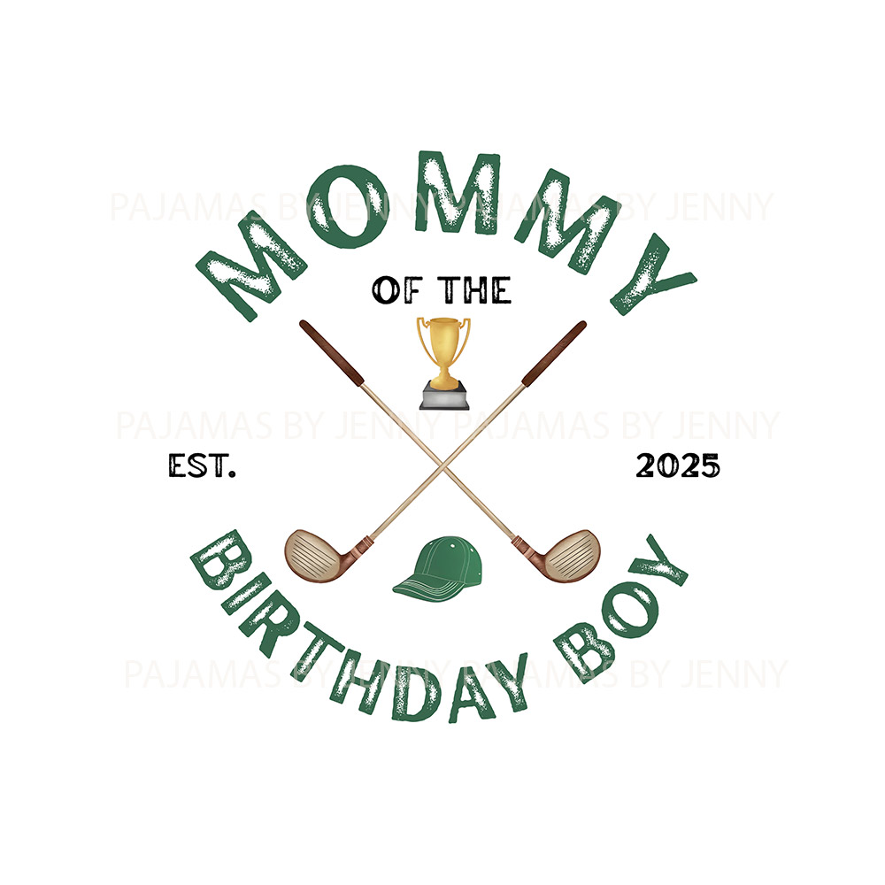 Personalized Golf Themed Birthday Family Pajamas