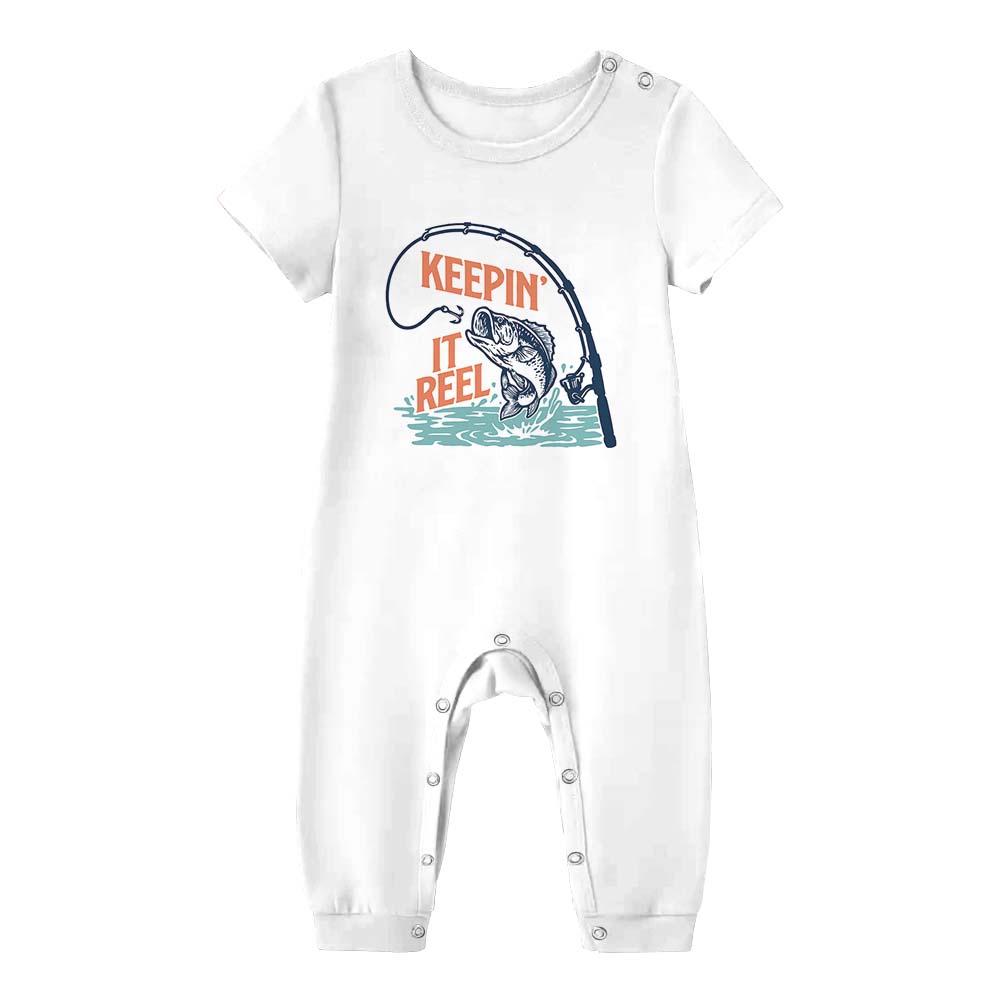 Keeping It Reel Fishing Themed Jammies Matching Short Sleeves Keeping It Reel Fishing Themed Jammies Matching Short Sleeves