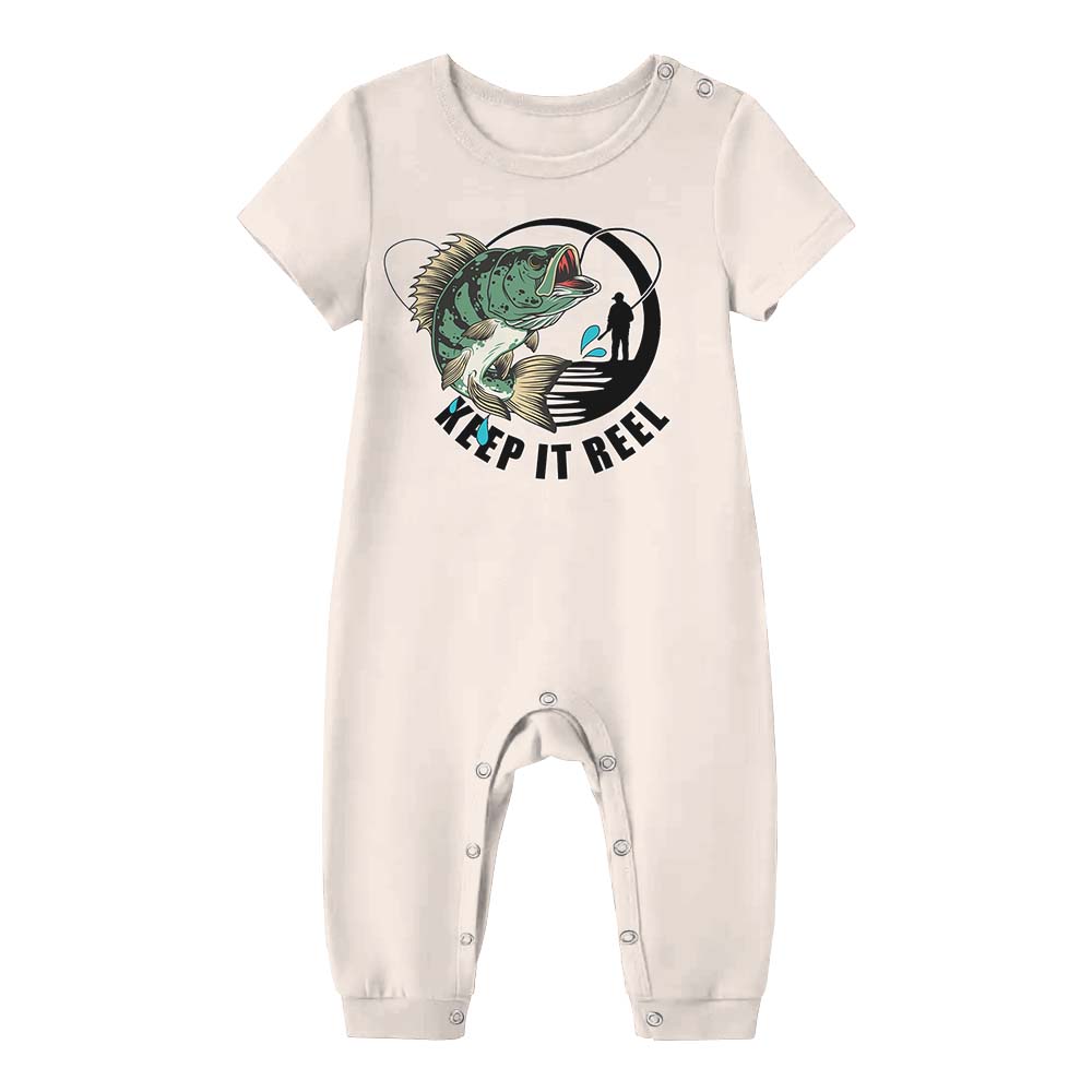 Cute Keep It Reel Fishing Pajama Shorts Set Cute Keep It Reel Fishing Pajama Shorts Set