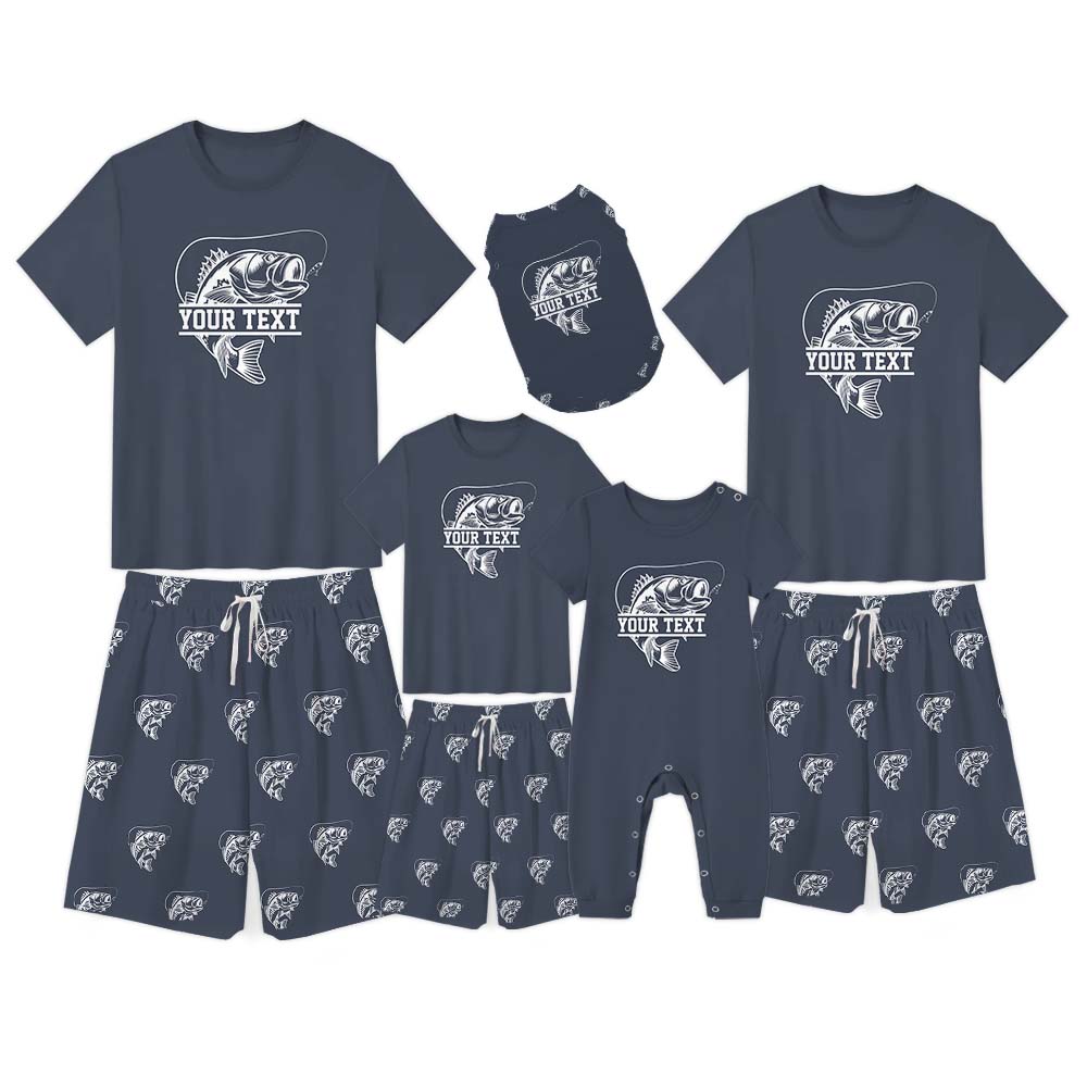Fishing Pajamas For Adults Short Sleeves With Name Fishing Pajamas For Adults Short Sleeves With Name