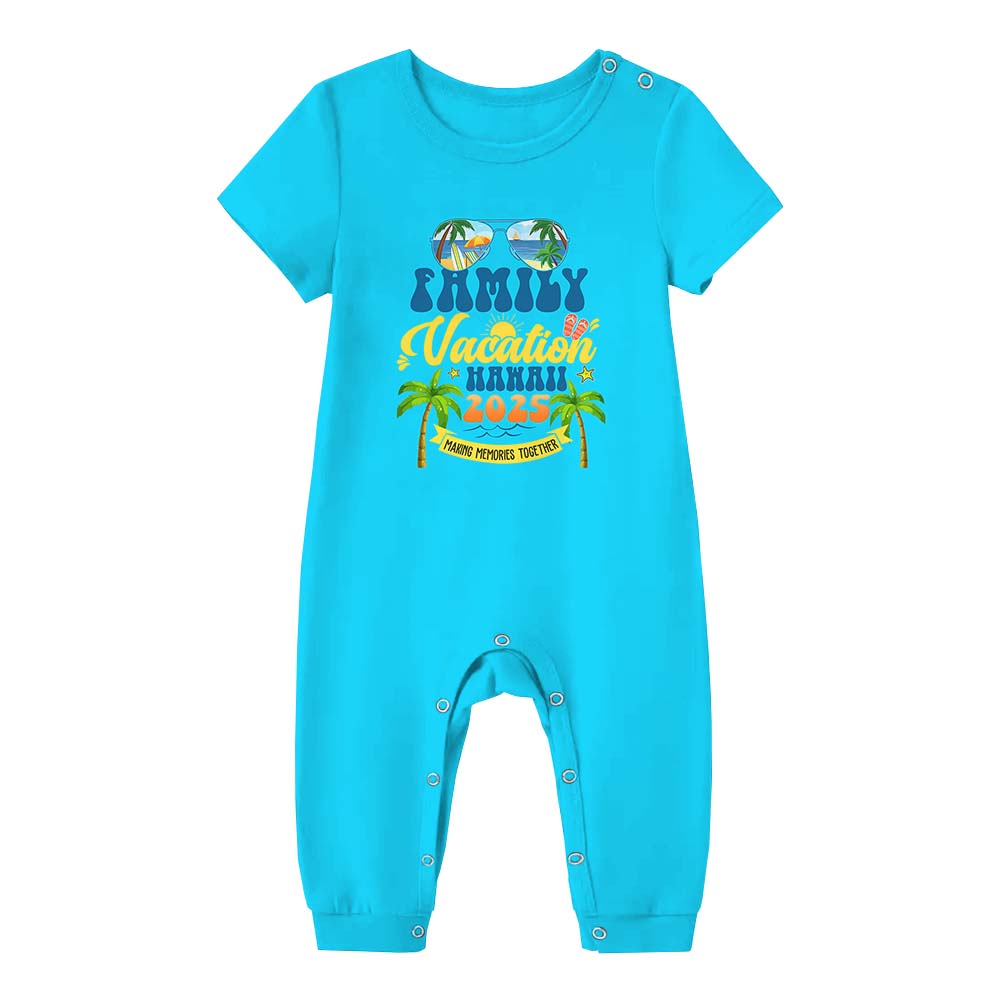 Personalized Destination 2025 Family Holiday Matching Pajamas Short Sleeve Personalized Destination 2025 Family Holiday Matching Pajamas Short Sleeve