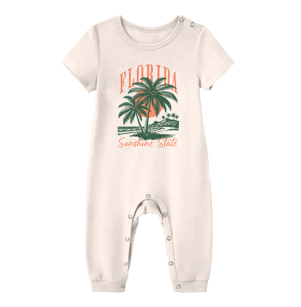 Tropical Themed Florida State Vacation Family Pajamas