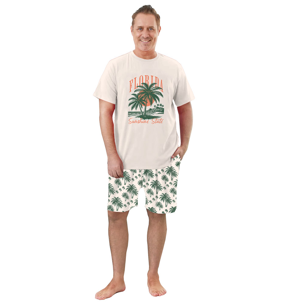 Tropical Themed Florida State Vacation Family Pajamas