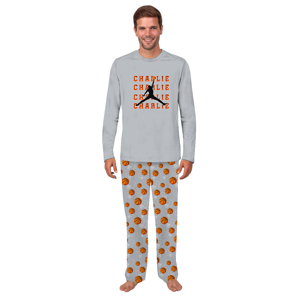 Basketball Enthusiasts Pajama Sets With Your Name And Number