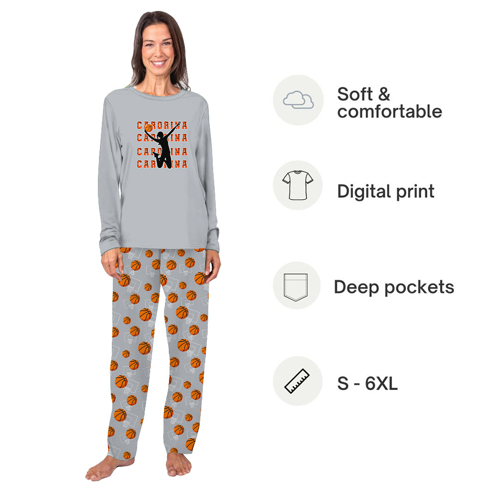 Basketball Enthusiasts Pajama Sets With Your Name And Number