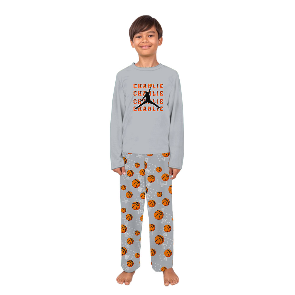 Basketball Enthusiasts Pajama Sets With Your Name And Number
