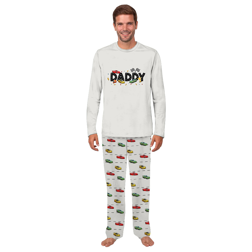 Cute Race Car Family Pajamas Customized With Your Name Cute Race Car Family Pajamas Customized With Your Name