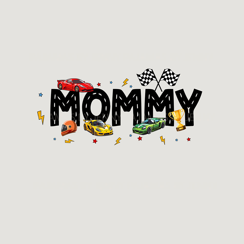 Cute Race Car Family Pajamas Customized With Your Name Cute Race Car Family Pajamas Customized With Your Name