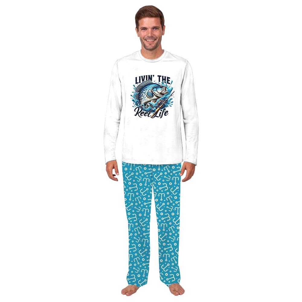 Living The Reel Life Family Fishing Pajamas With Dog Living The Reel Life Family Fishing Pajamas With Dog