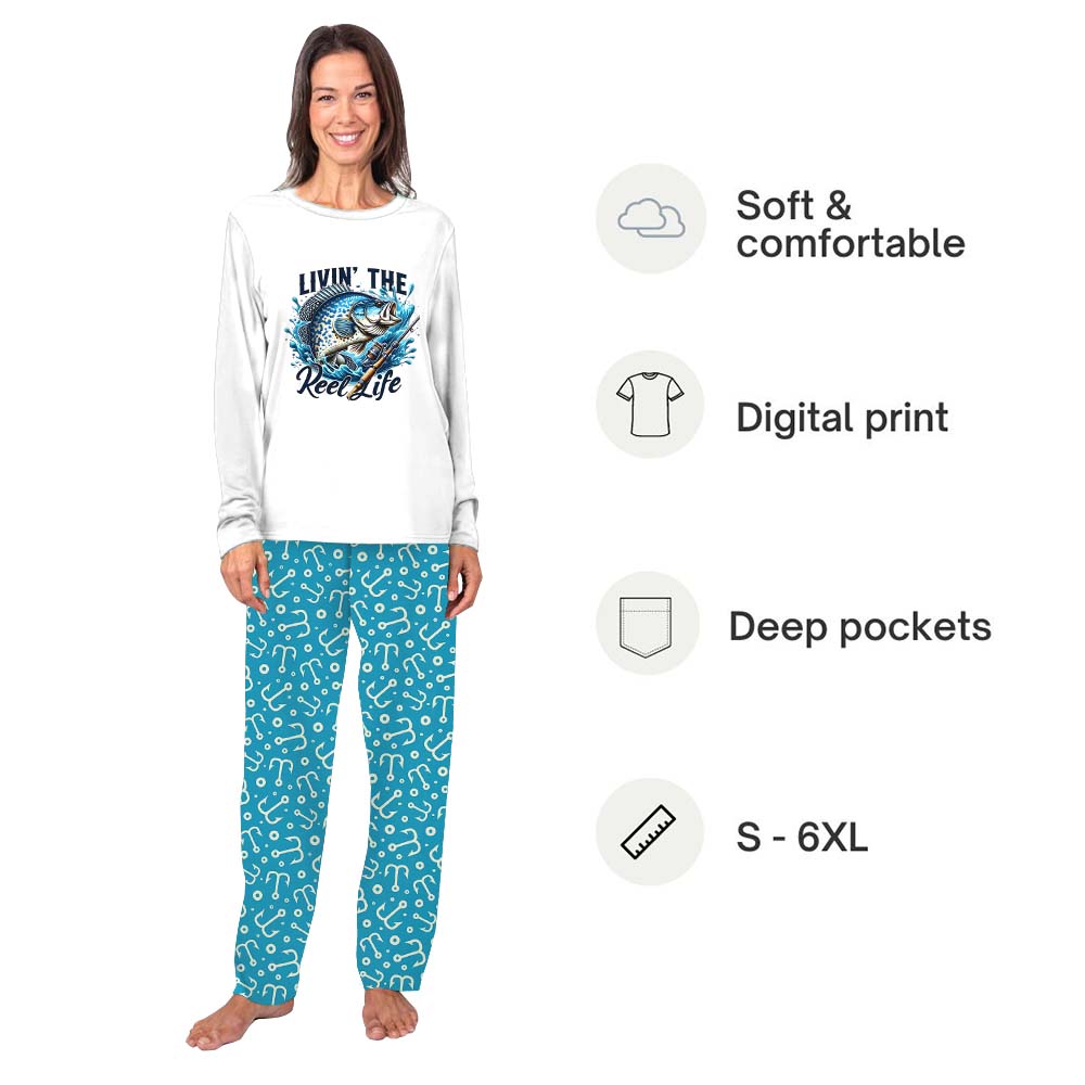 Living The Reel Life Family Fishing Pajamas With Dog Living The Reel Life Family Fishing Pajamas With Dog