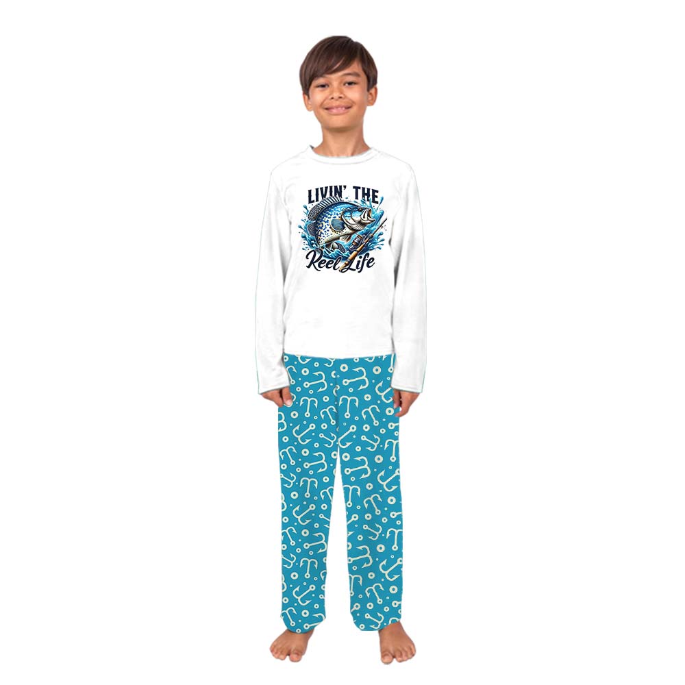 Living The Reel Life Family Fishing Pajamas With Dog Living The Reel Life Family Fishing Pajamas With Dog