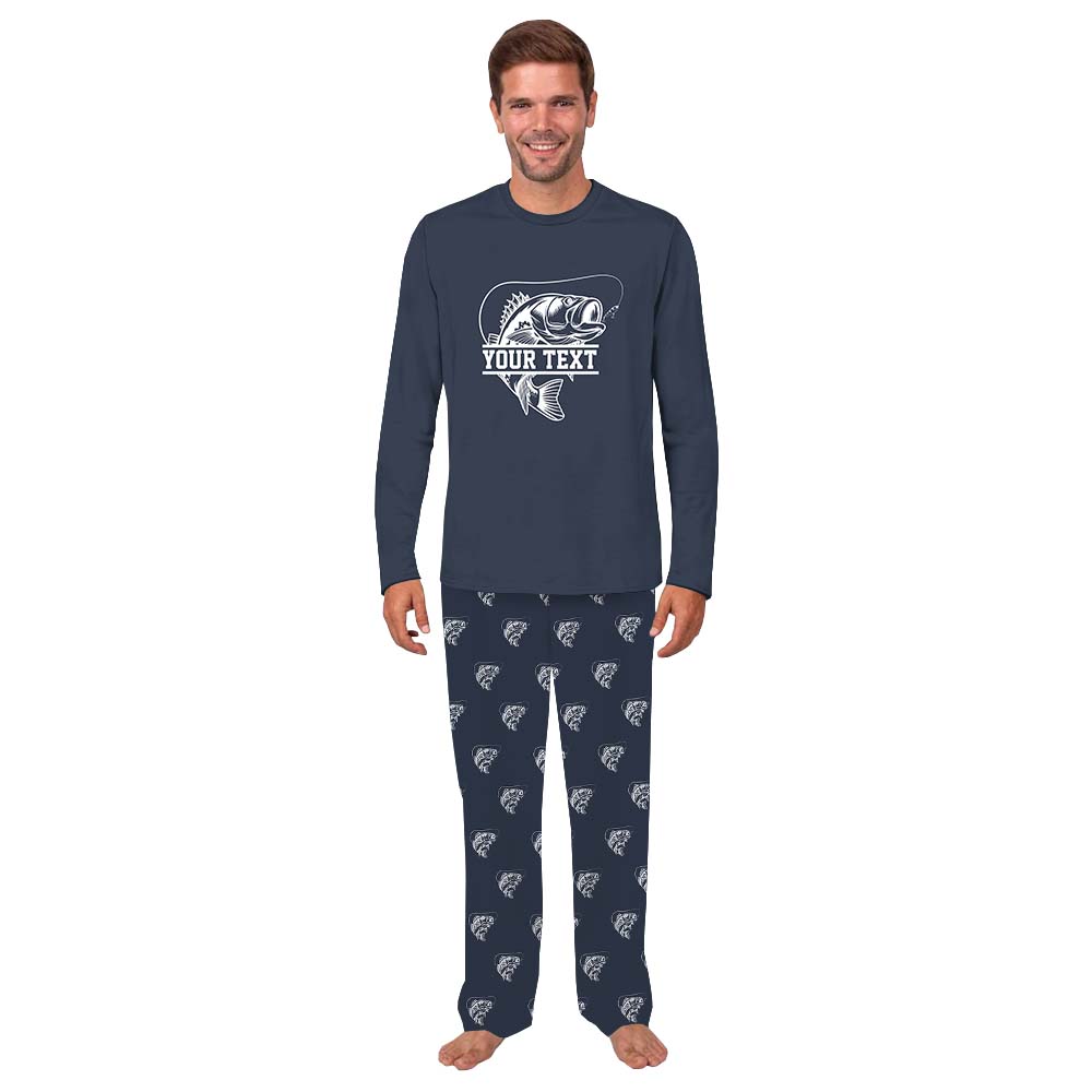 Custom Name Fishing Matching Family Pajamas With Dog Custom Name Fishing Matching Family Pajamas With Dog
