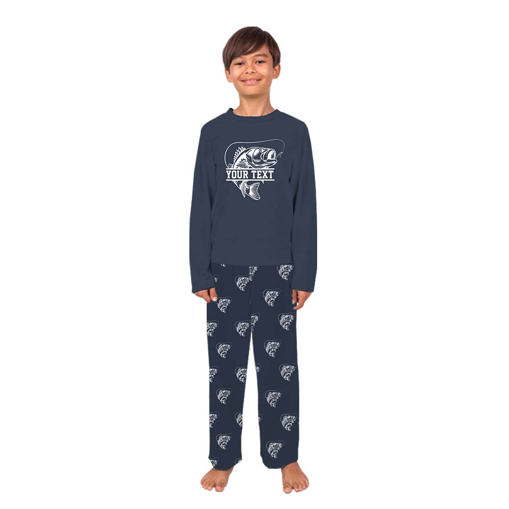 Custom Name Fishing Matching Family Pajamas With Dog Custom Name Fishing Matching Family Pajamas With Dog