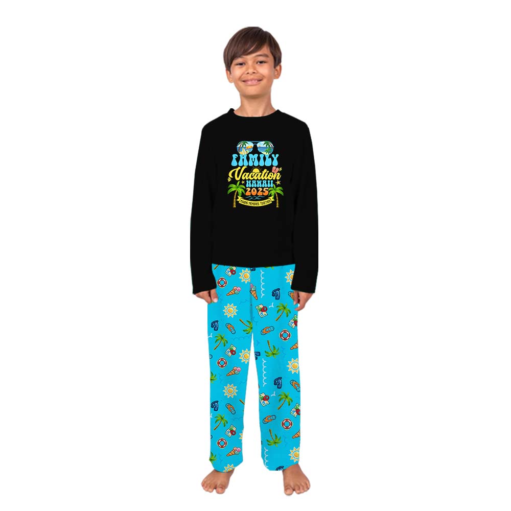 Custom Destination Family Vacation 2025 Matching Pajamas With Dog Custom Destination Family Vacation 2025 Matching Pajamas With Dog