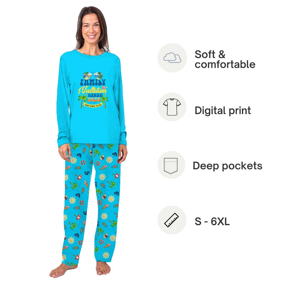 Personalized Family Vacation Making Memories Together Holiday PJ Sets Personalized Family Vacation Making Memories Together Holiday PJ Sets