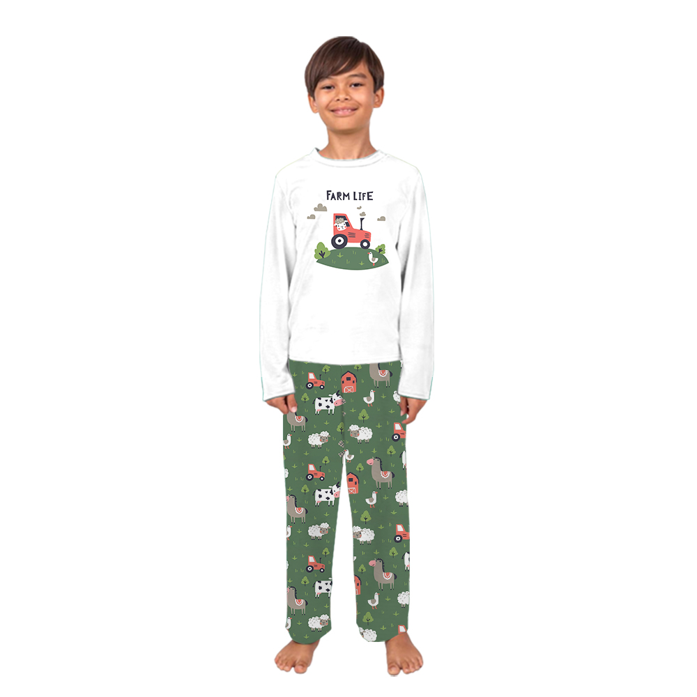 Cute Farm Life Themed Matching Pajamas Sets