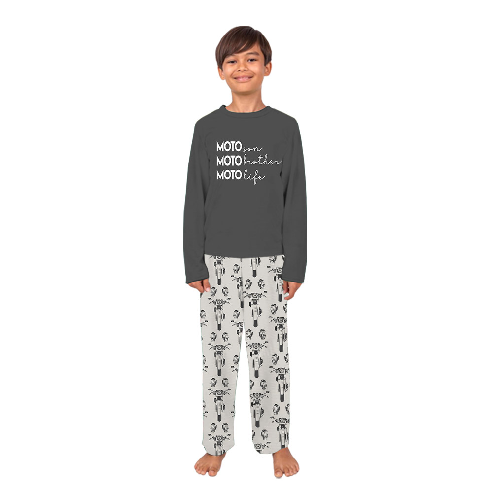 Customizable Moto Life Motocross Matching Pajamas