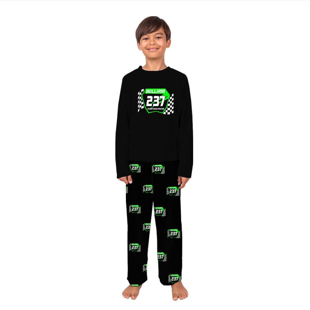 Custom Plate Color Motocross Pajamas With Your Name And Number