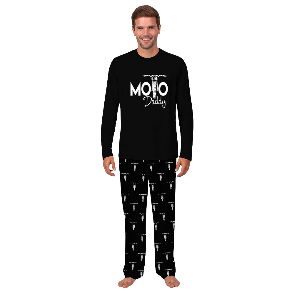 Personalized Moto Mom Dad Pajamas With Rider Name and Number