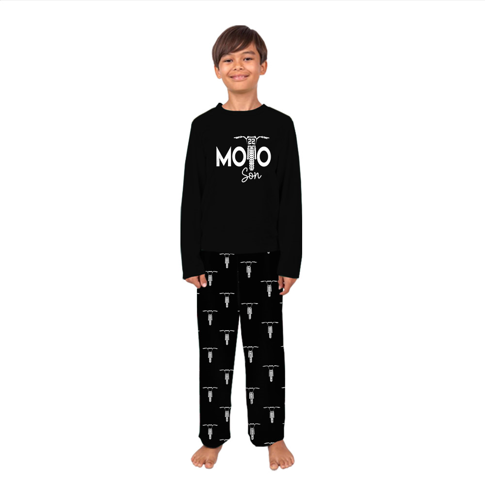 Personalized Moto Mom Dad Pajamas With Rider Name and Number