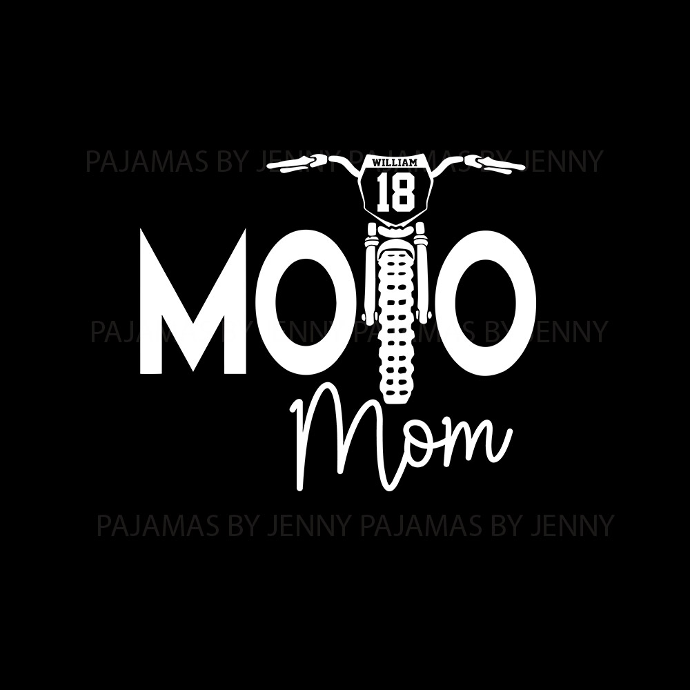 Personalized Moto Mom Dad Pajamas With Rider Name and Number