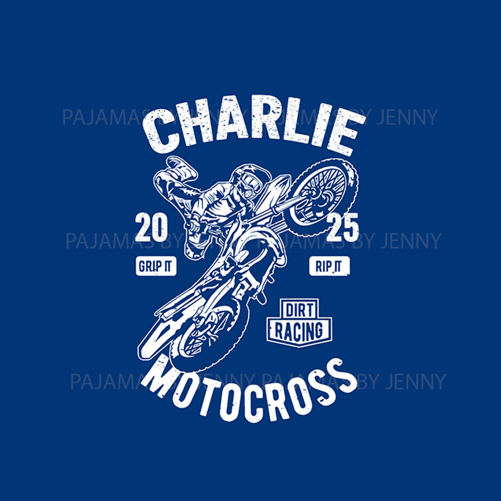 Motocross Pajamas With Your Name 2025 Blue Motocross Pajamas With Your Name 2025 Blue