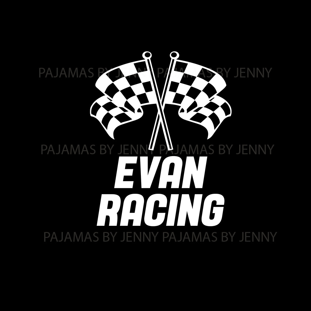 Custom Your Name Racing and Number Plates Motocross Jammies