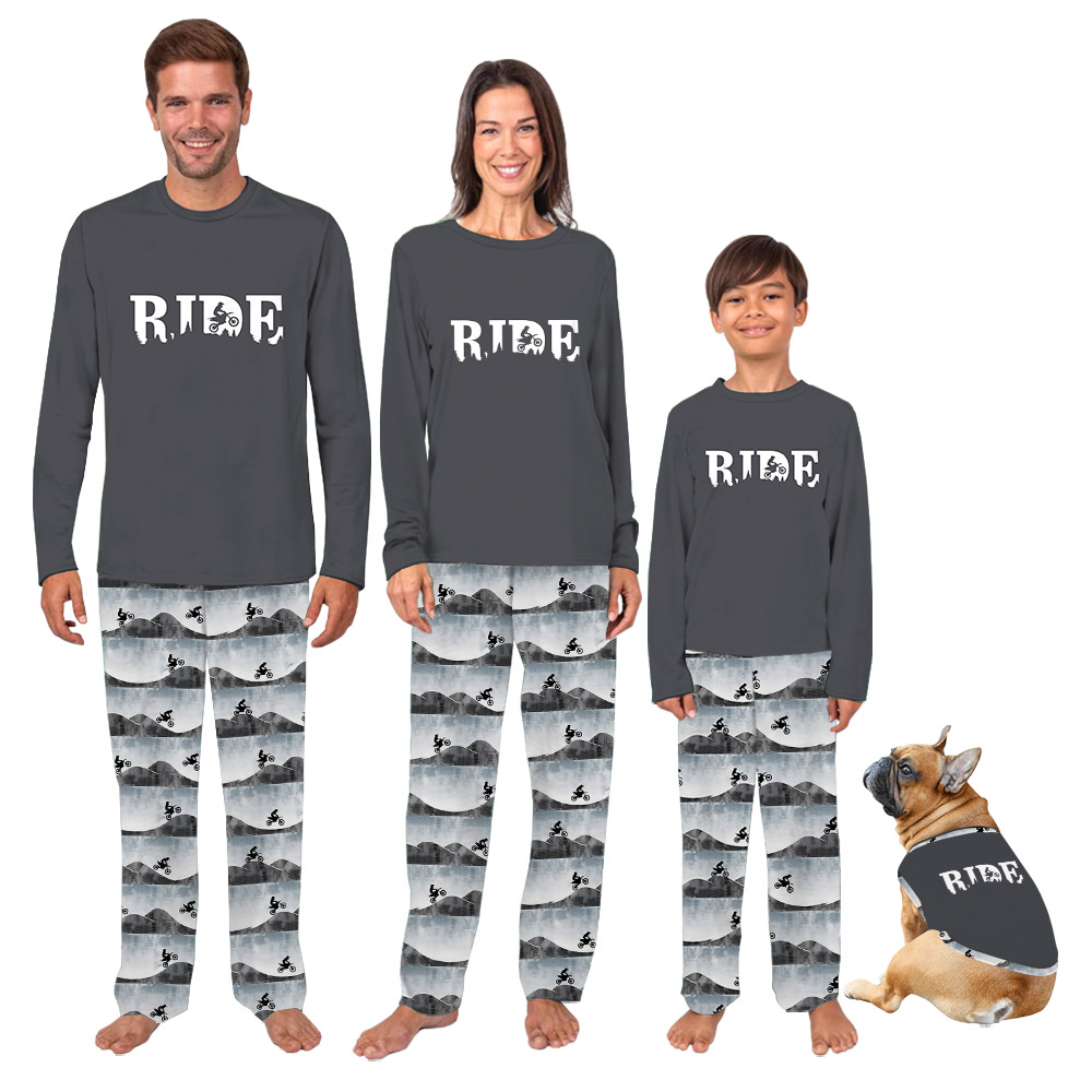 Unique Ride Dirt Bike Motocross Pajama Sets For Adult And Kids Unique Ride Dirt Bike Motocross Pajama Sets For Adult And Kids
