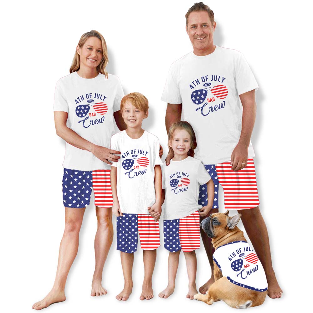 Personalized Family Crew America Independence Day Short Sleeve Pajamas Personalized Family Crew America Independence Day Short Sleeve Pajamas