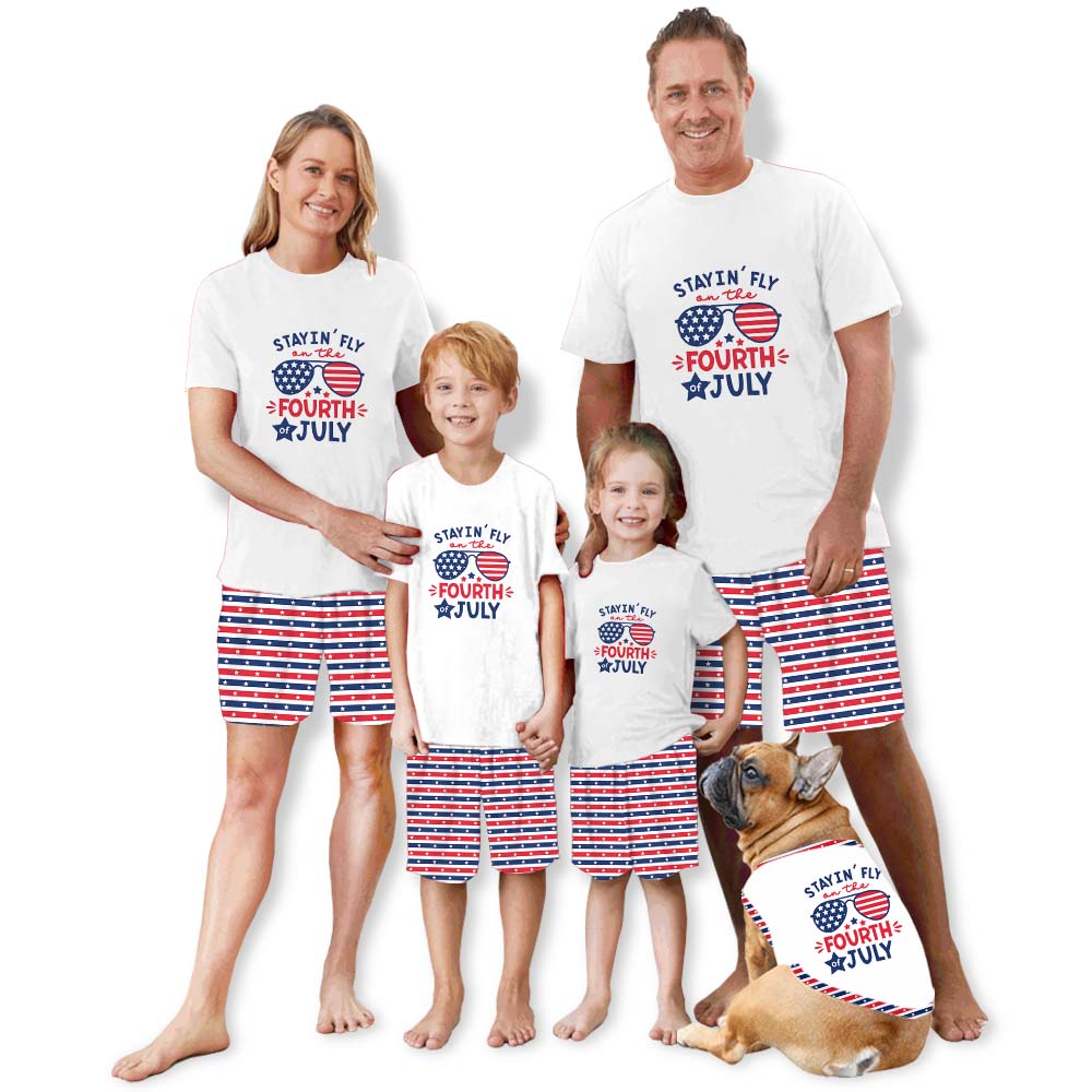 Staying Fly On The Fourth Of July Short Sleeve Pajama Top and Shorts Staying Fly On The Fourth Of July Short Sleeve Pajama Top and Shorts