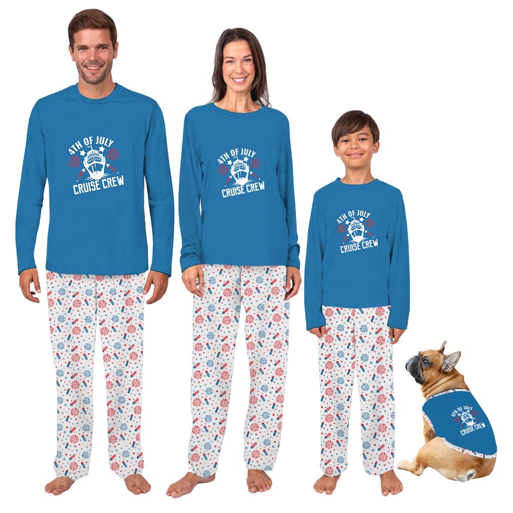 Festive Cruise Crew Family Matching 4th of July PJs Festive Cruise Crew Family Matching 4th of July PJs