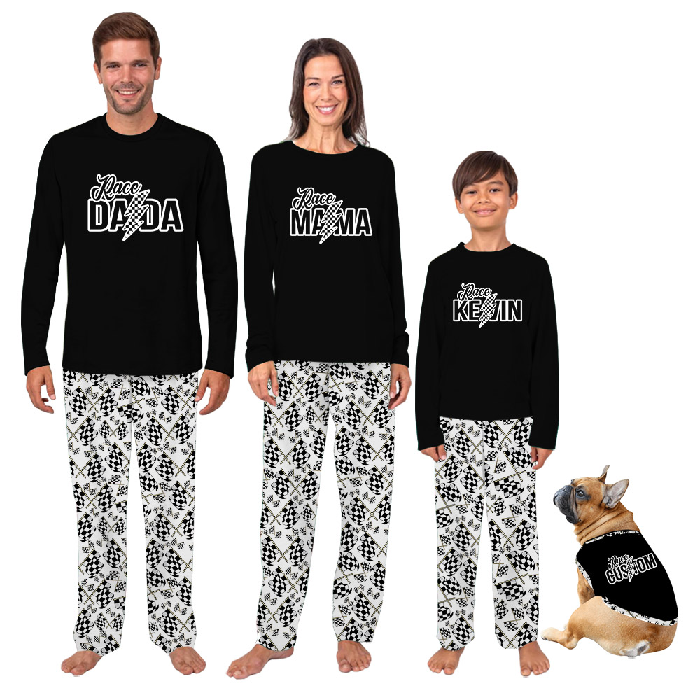 Unique Custom Race Car Family Pajamas With Name Unique Custom Race Car Family Pajamas With Name